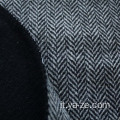 Tessuto di poliestere in lana tessuto a spina di pesce per uomo abito